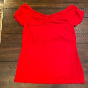 Express off the shoulder red top size large.